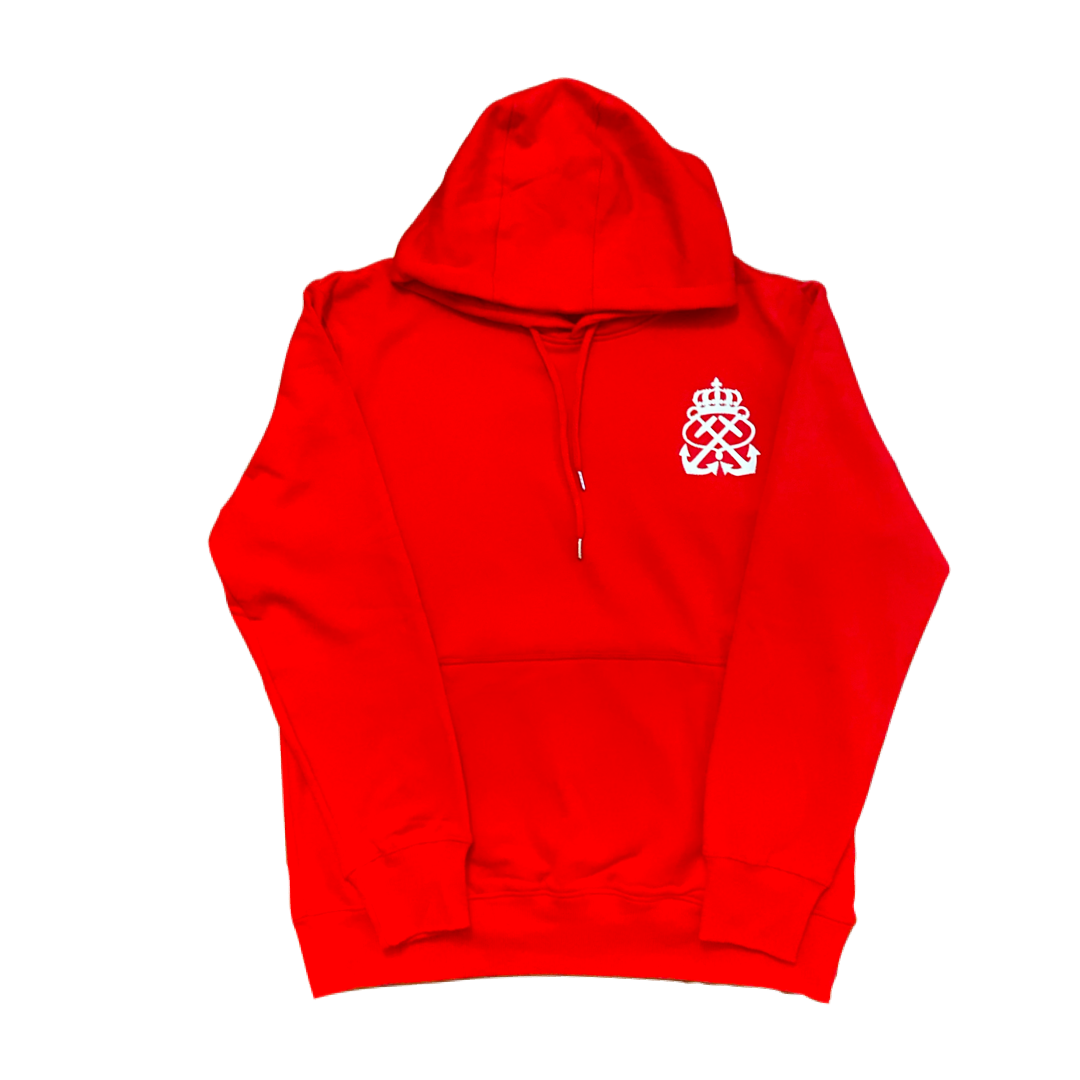 Best High Quality Red Hoodie with Reflective Logo - Clothing Store 