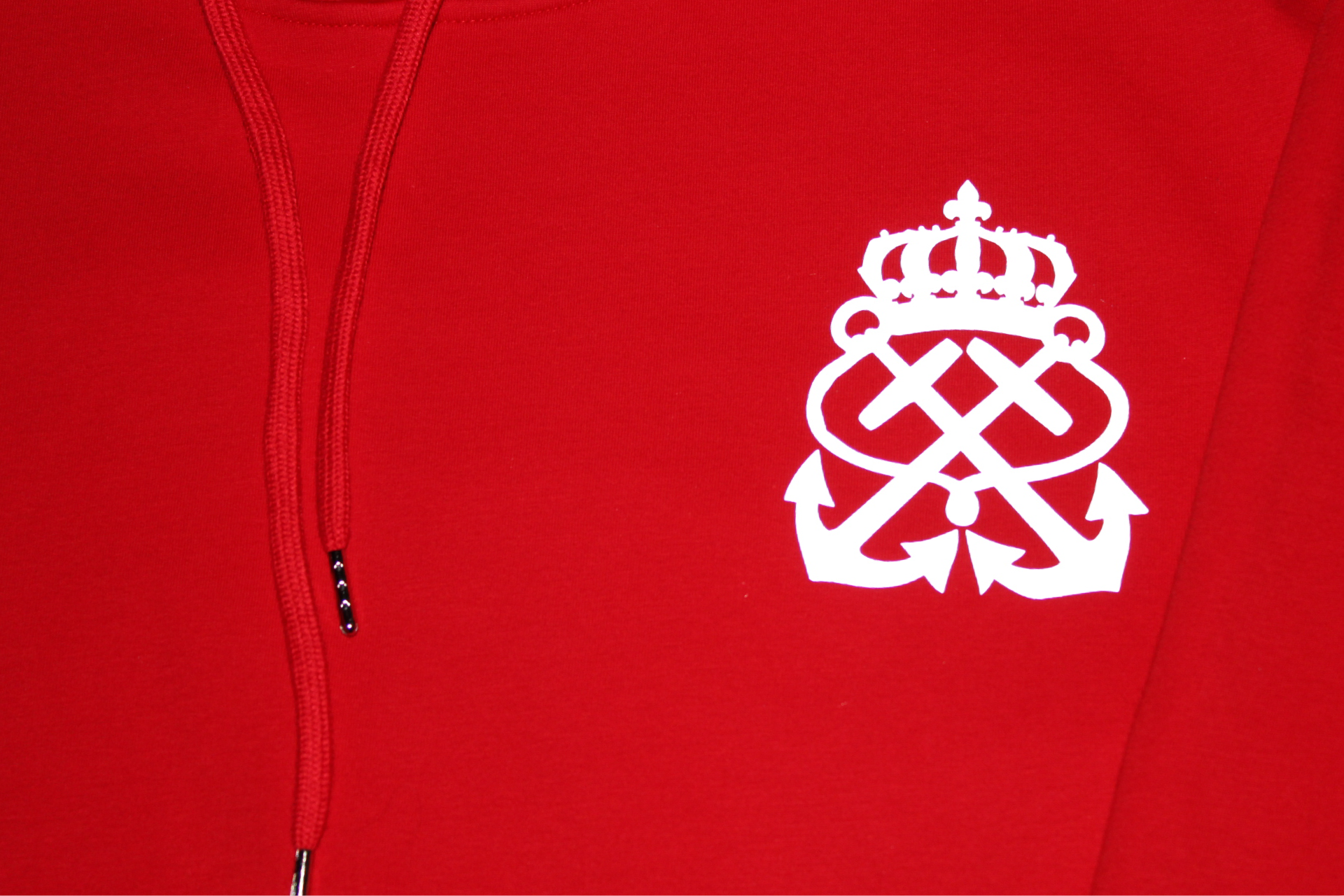 Best High Quality Red Hoodie with Reflective Logo - Clothing Store 