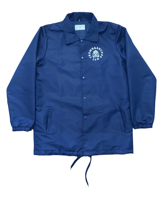 Adjustable 100% Nylon Crown&Anchor Navy Coach’s Jacket