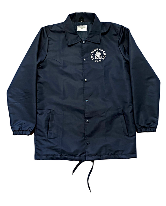 Adjustable 100% Nylon Crown&anchor Coach’s Black Jacket