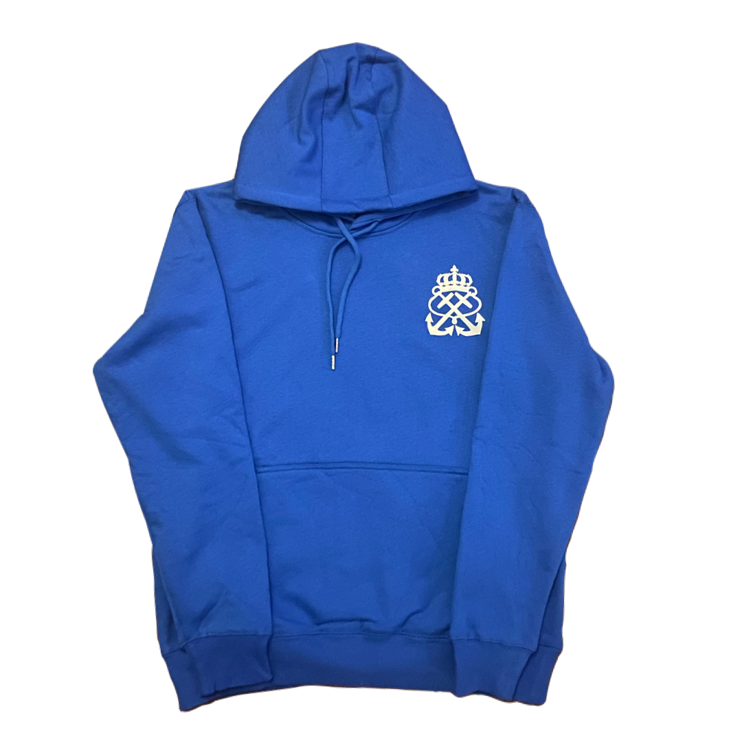 Unisex Great Quality Blue Hoodie with Reflective Logo Online